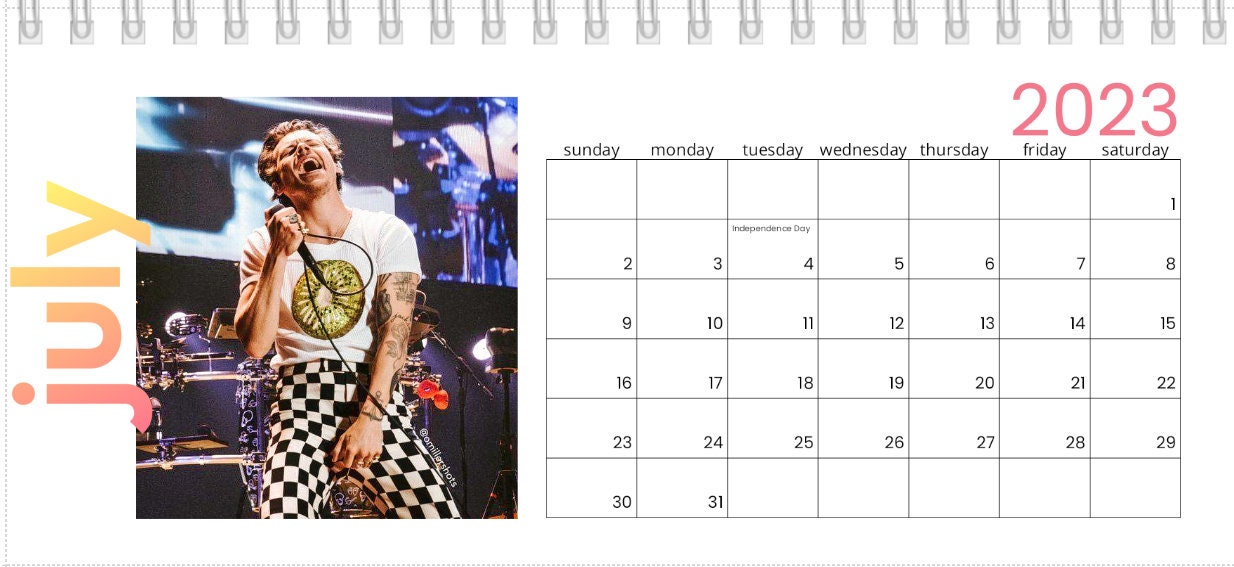 Harry Styles 2023 Desk Calendar Etsy