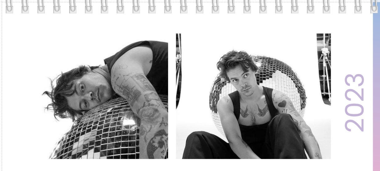 Harry Styles 2023 Desk Calendar Etsy