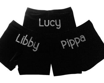 girls white dance shorts