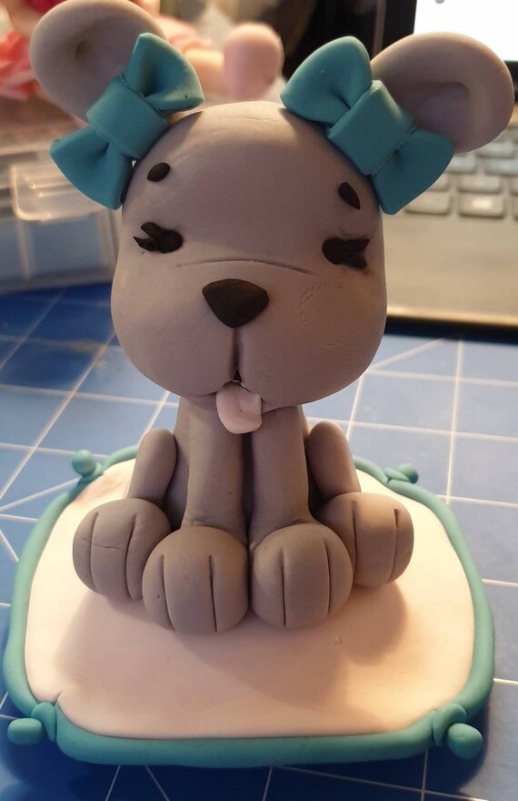 Puppy fondant cake topper | Etsy