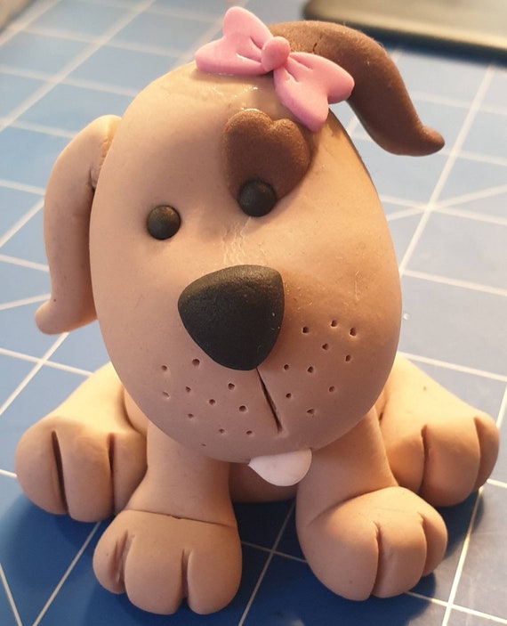 puppy fondant cake