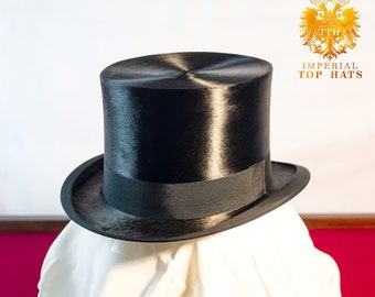 Nouveau grand chapeau antique de haut de soie, taille 7 1/4 - 7 3/8 ROYAUME-Uni 59.5