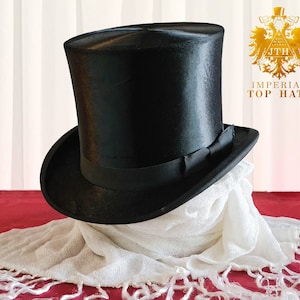 Extra-Tall Silk Top Hat, Size 7 1/8 UK | 58