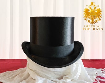 Chapeau haut de forme en soie droite, taille 7 3/8 | 60