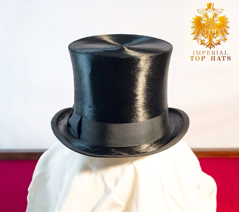 Large Extra Tall Silk Top Hat Size 7 1/4 59 Etsy