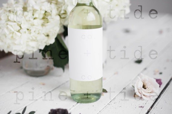 Wine Bottle Mockup Wedding Favor Stock Photo Jpeg Mockup Etsy