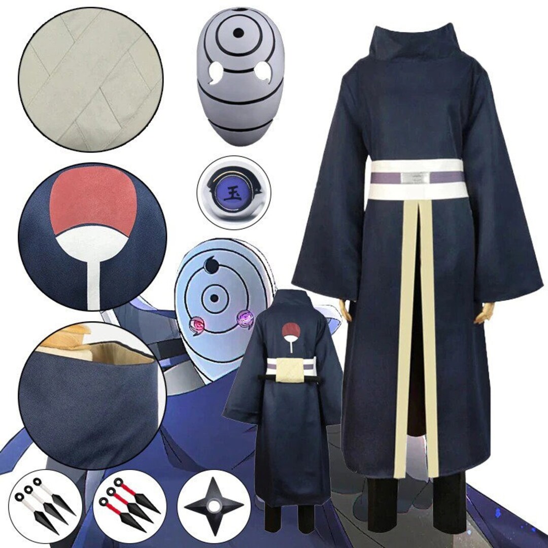 Anime Uchiha Obito Costume Obito Uchiha Cosplay Ninja Etsy