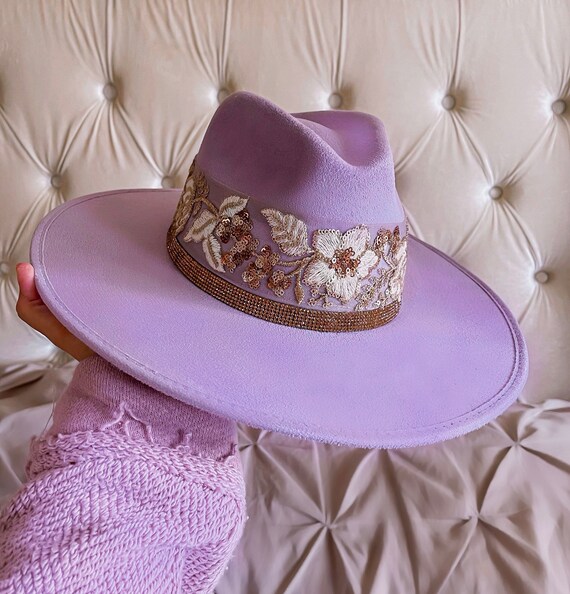 Fedora Hat gianna in Lavender - Etsy 