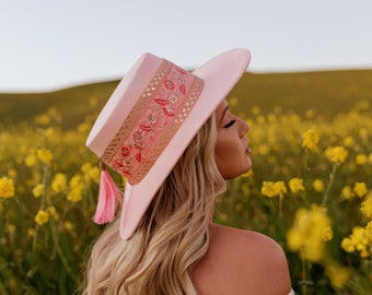 HNR x Stephanie Danielle “Sausalito” hat in cherry blossom