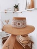 Boater hat “Sofia” in hazelnut 