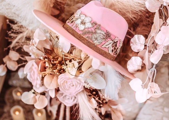 Fedora Hat “gianna” in Cherry Blossom SPECIAL EDITION - Etsy  display picture 1