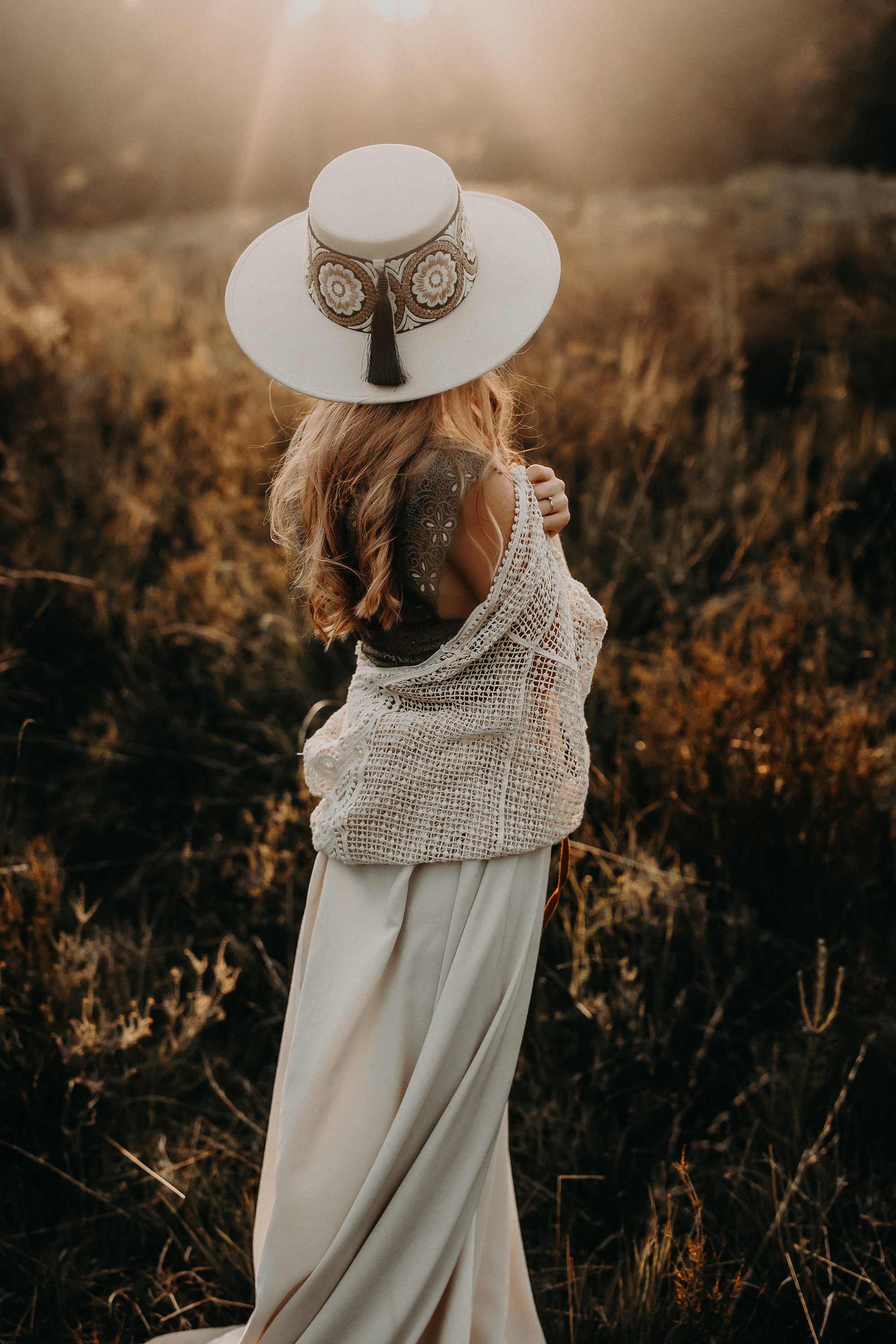 Hats N Roses Fedora “Chloe” Teal Elegant Wide-Brim Hat Handmade XS/S/M (53-57cm) Boater Hat  main image 2