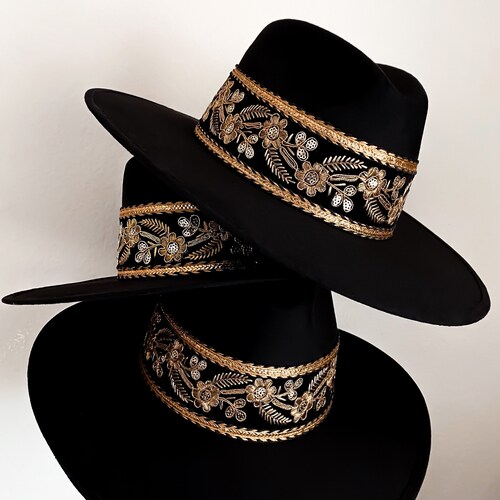 Fedora Suede samantha in Black/ Large 