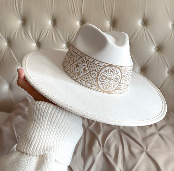 Fedora Hat “chloe” in Pure White - Etsy display picture 1