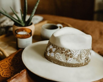 SPECIAL EDITION Fedora hat “GIANNA” in ivory