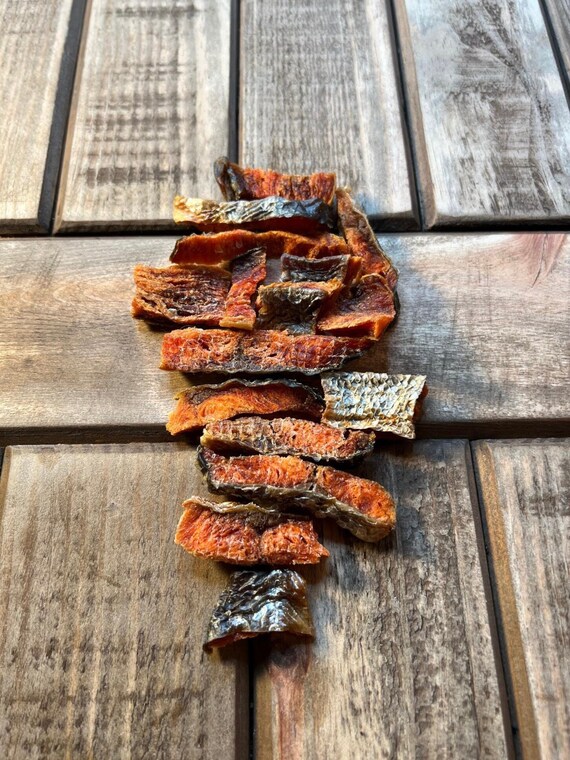 Salmon Jerky Dried Fish Skin Dog Treats Recipe Sea Jerky Fish Skin