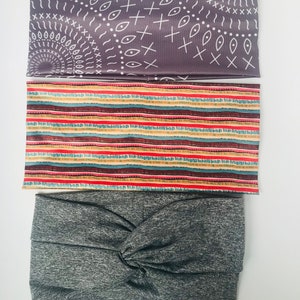 Boho stijl dikke hoofdband, yoga hoofdband, lopende hoofdband