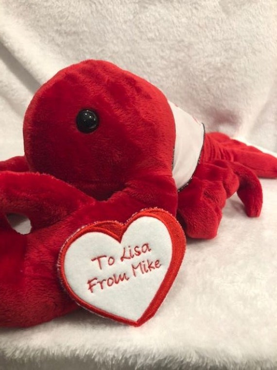 Valentine Lobster Plush Personalized Customized You're - Etsy Canada Valentine Lobster Plush Personalized Customized You're - Etsy Canada