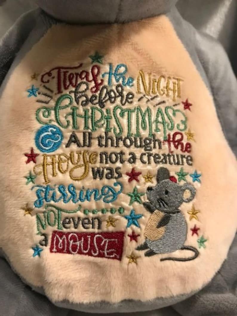 Christmas Mouse Twas the Night Before Christmas Mouse Etsy