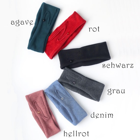 Stirnband, Biobaumwolle, Fleece