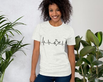 India Heartbeat Graphic Tshirt, Short-Sleeve, Unisex