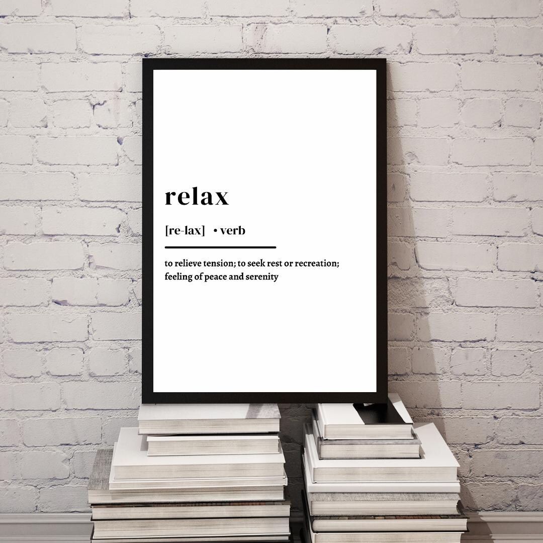 Relax Definition / Download /digital Download - Etsy