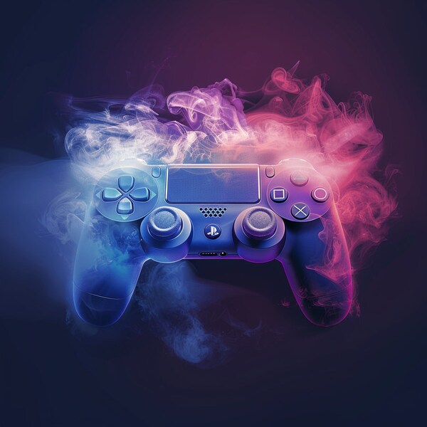 PlayStation handset/Remote downloadable png, PlayStation png, remote png, Colour explosion png