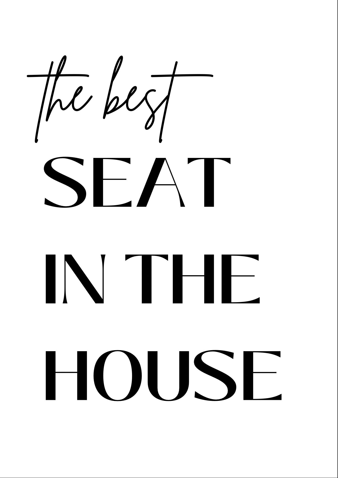 The Best Seat in the House Digital Print. Download Etsy