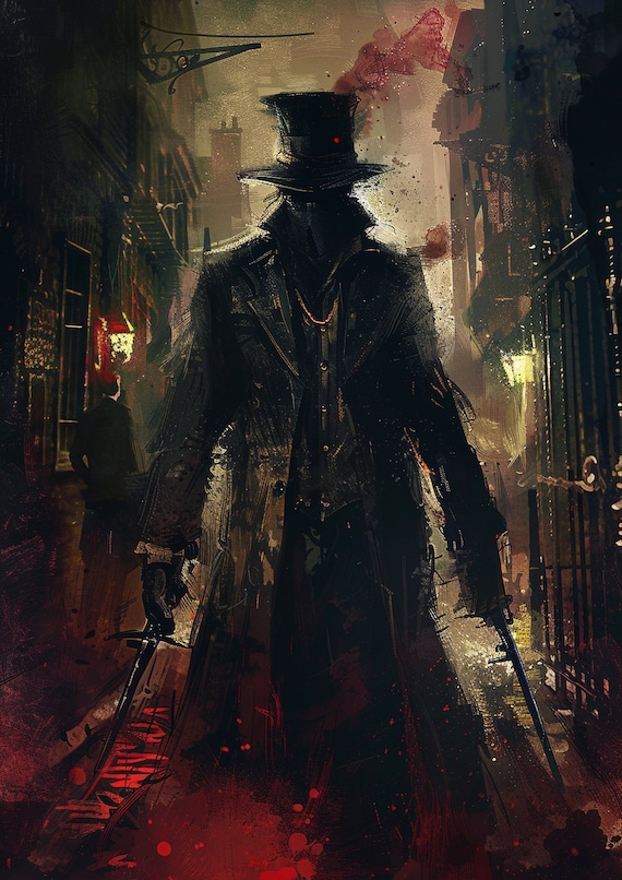 Jack the Ripper Art Work / 2 Designs / PNG/ Downloadable / Serial