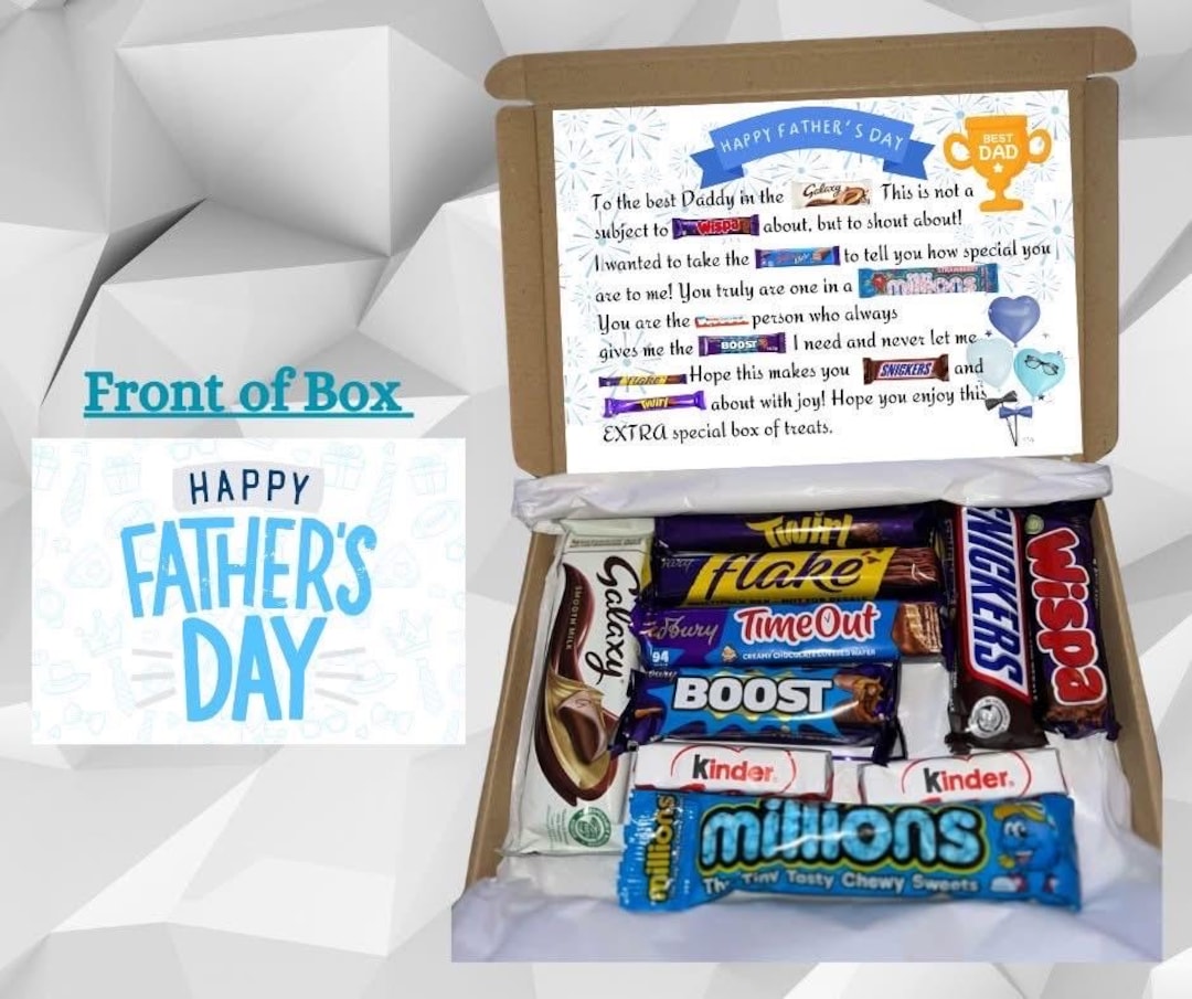 Fathers Day Chocolate Poem Box - Etsy UK