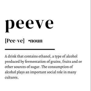 Peeve definition/ Download /digital download