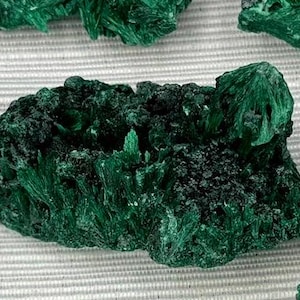 Raw Fibrous Velvet Malachite Cluster, Unique Collection