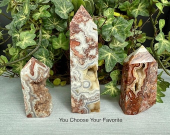 Mexican Agate Tower, Agate Obelisk, You Choose Your Favorite, Unique Gifts