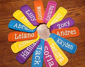 FREEZE POP HOLDERS Personalized No more freezing hands Kids love to see their name stocking stuffer birthday party freeze pops ice pop