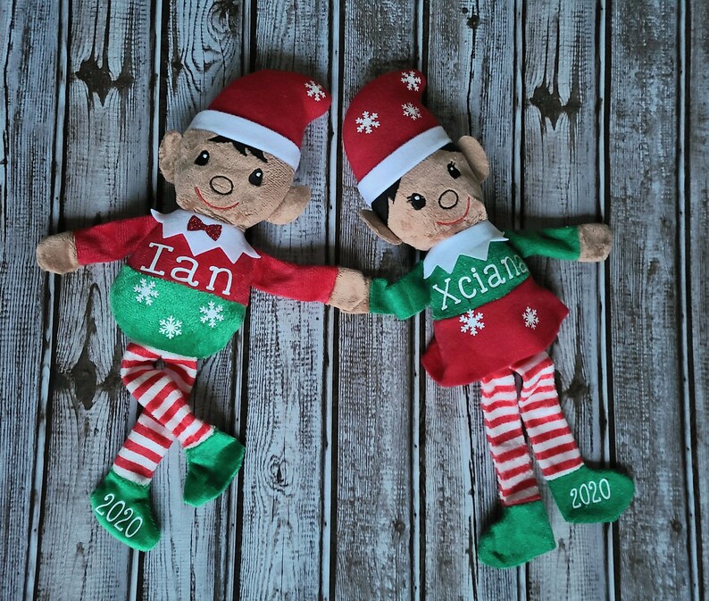 ELF Christmas Elf African American Hispanic elf personalized elf elf on the shelf Boy Girl Elf stocking stuffer 2023 plush elf image 2