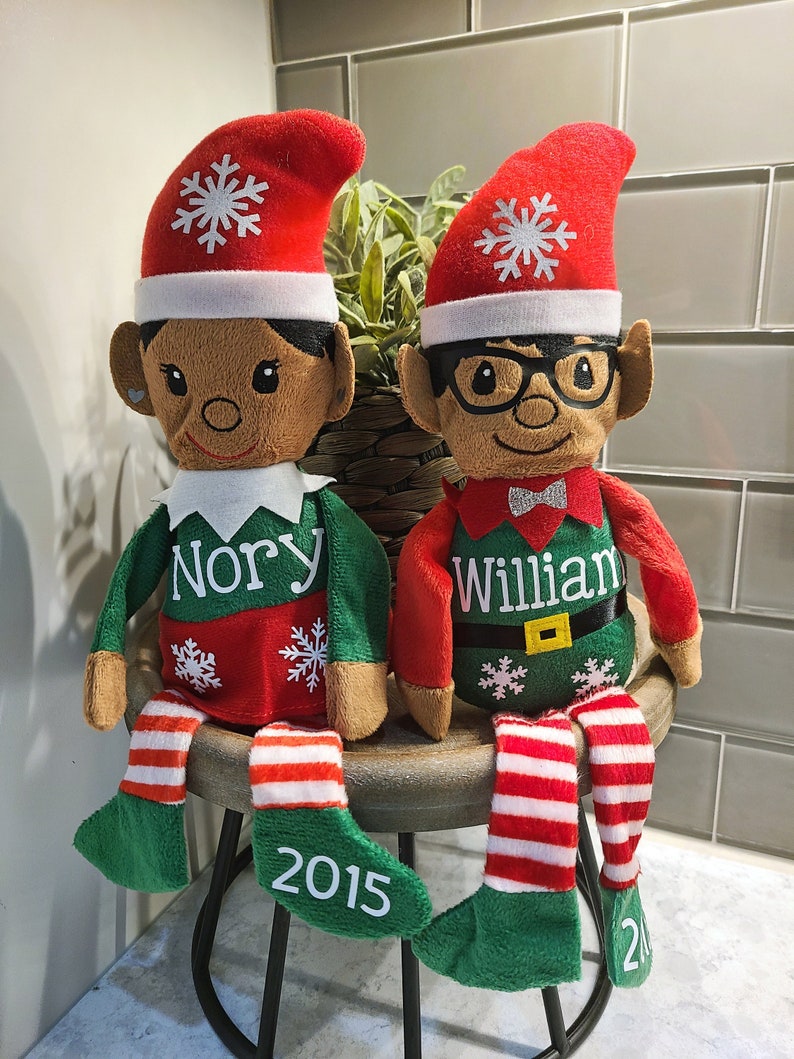 ELF Christmas Elf African American Hispanic elf personalized elf elf on the shelf Boy Girl Elf stocking stuffer 2023 plush elf image 1