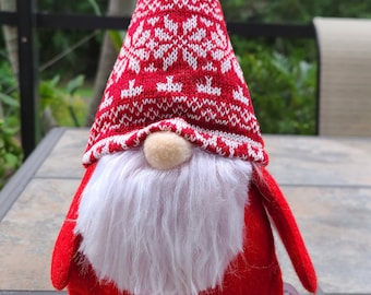 Feliz Navidad Gnome Merry Christmas Gnome 12" tall standing gnome, Secret Santa, holiday decor