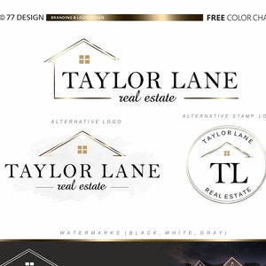 Real estate Branding, Real Estate Logo, Custom logo design, House logo, Gold watermark, Realtor Marketing, Real estate agent, Realtor 122
