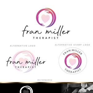 Life coach logo design, Heart and hands brand, Wellness, Holistic logo, Psychology branding, Therapy Logo, Fitness logo set Beauty salon 212