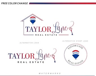 Real Estate Logo Design, REMAX Ballon Logo, Branding Kit, Realty Logo, Real Estate Agent Marketing Stempel House Key Logo, Makler Design 127