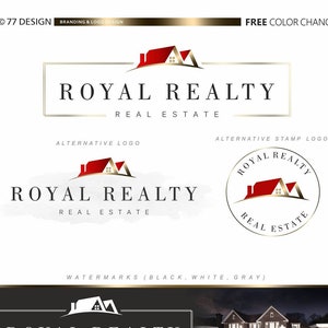 Onroerend goed logo, Makelaar logo, branding kit, Onroerend goed marketing, visitekaartje, Makelaar merk, Key House logo makelaar stempel goud logo 121