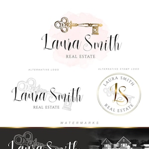 Design del logo immobiliare, Kit di branding, Logo dell'agente immobiliare, Chiave rustica, Marchio di marketing, Logo REMAX, Logo della carta moderna della moda, Design del broker 252