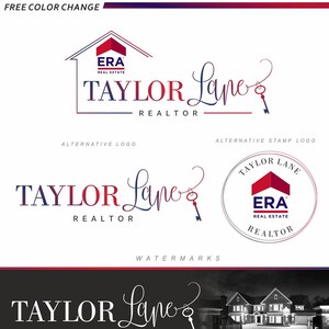 Real Estate logo design, ERA logo, Branding kit, Realtor logo, Real estate agent marketing stamp House key logo, Broker design REMAX 127.1 image 1