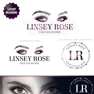 Lashes logo, Lash beauty design, Makeup logo, Lash artist logo design, Eyelash branding, logo package, Extensions logo, Branding Kit 146