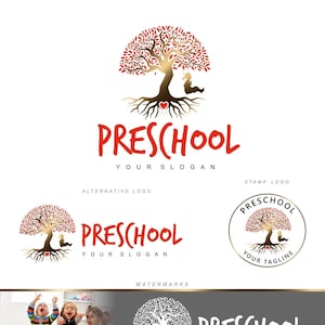 Logo della scuola materna, Logo dell'asilo, Logo dell'asilo nido, Logo della scuola, Logo del tutoraggio, Logo dell'albero con i cuori, Logo del bambino sull'altalena, Scuola materna 460