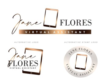 Virtual assistant logo design, Online business branding, Tablet logo, i Pad logo kit, Blog logo, Branding material freelancer Call Logo 456