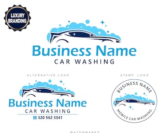 Car wash logo design, Car Laundry service, Branding kit, Cleaning services, Business Logo, Custom business card, Vehicle washing logo 307.3