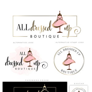 Boutique Logo Design, Dress Stylist Beauty Shop, Blog, Sewing Logo ...