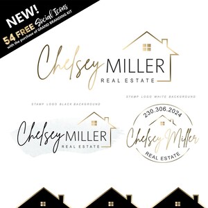 Real Estate Logo Design Realtor logo Branding Bundle voor Instagram, Realtor House Marketing Logo Watermark en Broker Branding Package 291