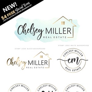 Real Estate Logo Design Realtor logo Branding Bundle voor Instagram, Realtor House Marketing Logo Watermark en Broker Branding Package 292
